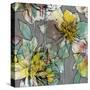 Graffiti Flowers II-Jennifer Goldberger-Stretched Canvas