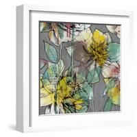 Graffiti Flowers II-Jennifer Goldberger-Framed Art Print