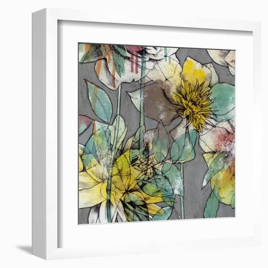 Graffiti Flowers II-Jennifer Goldberger-Framed Art Print