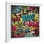 Graffiti Grunge Texture. Eps 10-Lonely-Framed Art Print