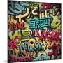 Graffiti Grunge Texture. Eps 10-Lonely-Mounted Art Print