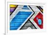 Graffiti Image On Brick Wall-sammyc-Framed Photographic Print