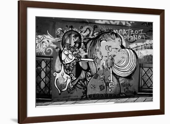 Graffiti in Athens Greece-null-Framed Photo