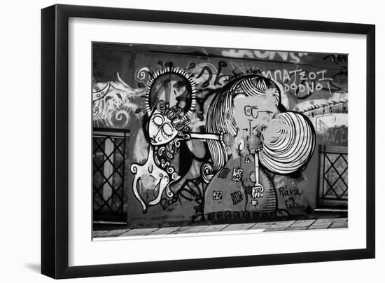 Graffiti in Athens Greece-null-Framed Photo