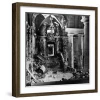 Graffiti in Reichstag Beuilding Scrawled and Scratched on the Walls by Conquering Russian Soldiers-William Vandivert-Framed Photographic Print