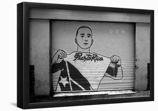 Graffiti in San Juan Puerto Rico B/W-null-Framed Poster