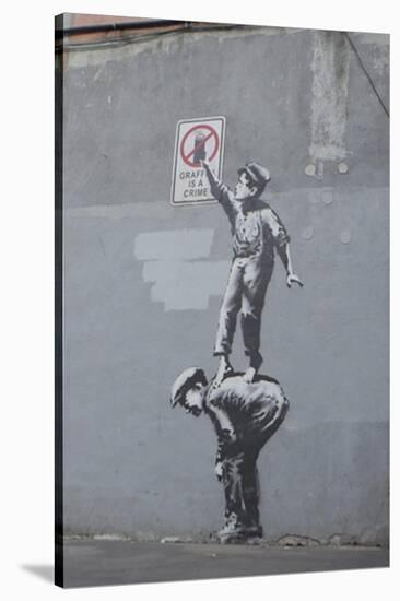 Graffiti Is a Crime-Banksy-Stretched Canvas