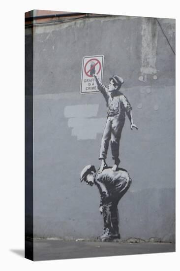 Graffiti Is a Crime-Banksy-Stretched Canvas