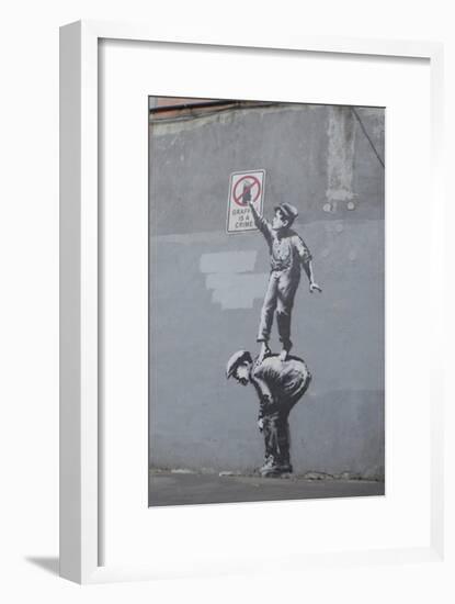 Graffiti Is a Crime-Banksy-Framed Giclee Print