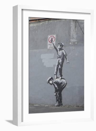 Graffiti Is a Crime-Banksy-Framed Giclee Print