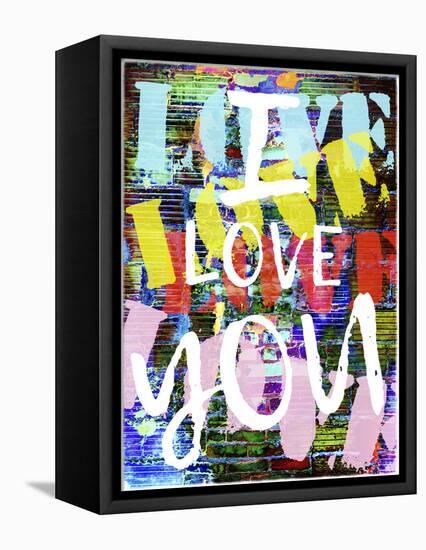 Graffiti Love II-null-Framed Stretched Canvas