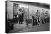 Graffiti on a NYC Subway Car on the Became a Symbol of a City in Decline in 1970s-null-Stretched Canvas