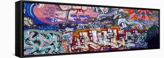 Graffiti on City Wall-null-Framed Stretched Canvas