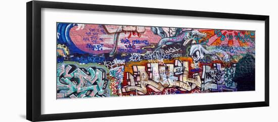 Graffiti on City Wall-null-Framed Premium Photographic Print