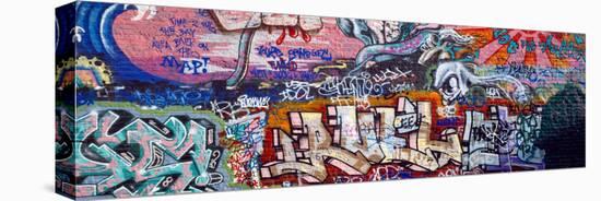 Graffiti on City Wall-null-Stretched Canvas