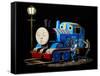 Graffiti on Sleeping Cartoon Train-null-Framed Stretched Canvas