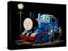 Graffiti on Sleeping Cartoon Train-null-Stretched Canvas