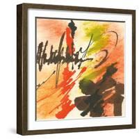 Graffiti Orange II-Chris Paschke-Framed Art Print