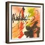 Graffiti Orange II-Chris Paschke-Framed Art Print