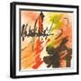 Graffiti Orange II-Chris Paschke-Framed Art Print