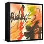 Graffiti Orange II-Chris Paschke-Framed Stretched Canvas