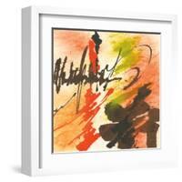 Graffiti Orange II-Chris Paschke-Framed Art Print