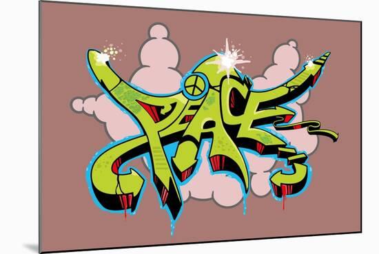 Graffiti Peace-style-photography.de-Mounted Art Print