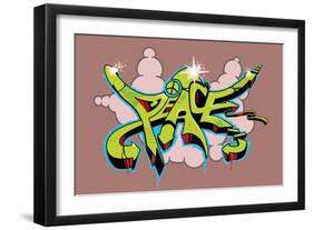 Graffiti Peace-style-photography.de-Framed Art Print