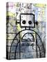 Graffiti Robot Color-Roseanne Jones-Stretched Canvas