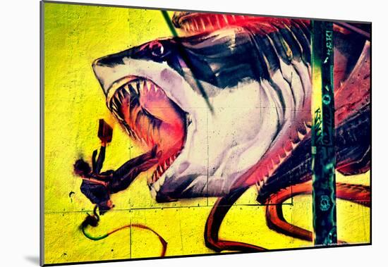 Graffiti Shark 5 Pointz New York City-null-Mounted Poster