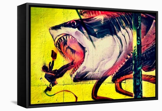 Graffiti Shark 5 Pointz New York City-null-Framed Stretched Canvas