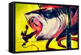 Graffiti Shark 5 Pointz New York City-null-Framed Stretched Canvas