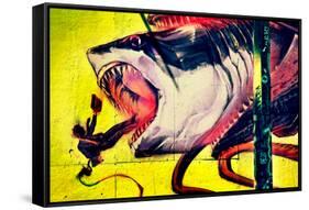 Graffiti Shark 5 Pointz New York City-null-Framed Stretched Canvas