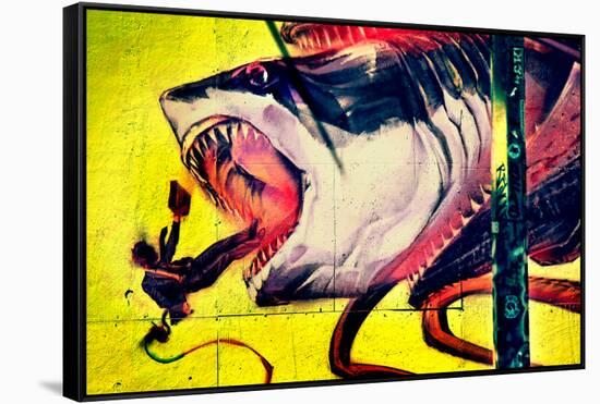 Graffiti Shark 5 Pointz New York City-null-Framed Stretched Canvas