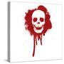 Graffiti Skull Blood Red-lineartestpilot-Stretched Canvas