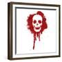 Graffiti Skull Blood Red-lineartestpilot-Framed Photographic Print