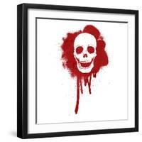 Graffiti Skull Blood Red-lineartestpilot-Framed Photographic Print