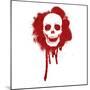 Graffiti Skull Blood Red-lineartestpilot-Mounted Photographic Print
