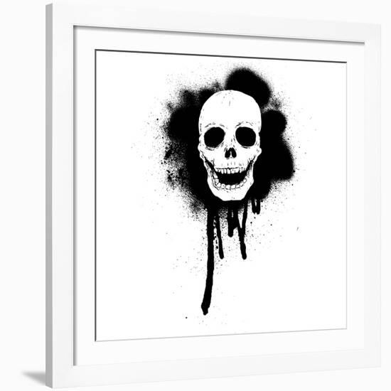 Graffiti Skull Illustration-lineartestpilot-Framed Photographic Print