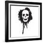 Graffiti Spray Paint Stencil Skull-lineartestpilot-Framed Photographic Print