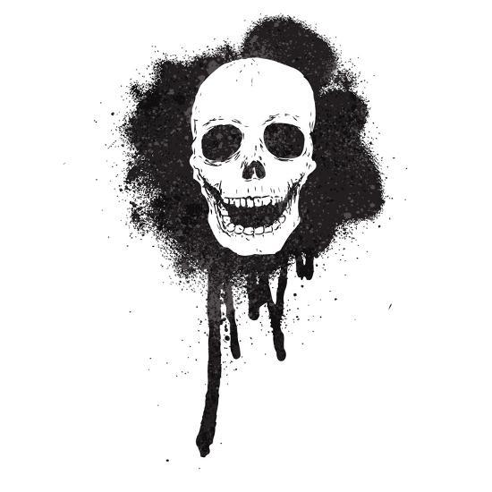 graffiti spray paint stencil skull photographic print lineartestpilot allposters com