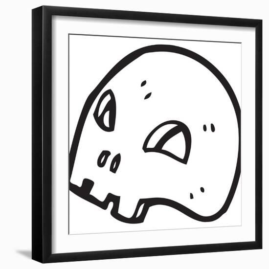 Graffiti Style Skull Cartoon-lineartestpilot-Framed Photographic Print