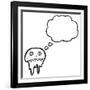 Graffiti Style Skull Cartoon-lineartestpilot-Framed Photographic Print