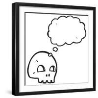 Graffiti Style Skull with Thought Bubble Cartoon-lineartestpilot-Framed Photographic Print