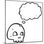 Graffiti Style Skull with Thought Bubble Cartoon-lineartestpilot-Mounted Photographic Print