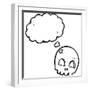 Graffiti Style Skull with Thought Bubble Cartoon-lineartestpilot-Framed Photographic Print