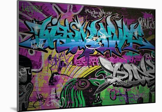 Graffiti Wall Urban Art-null-Mounted Poster