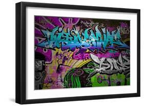 Graffiti Wall Urban Art-SergWSQ-Framed Art Print