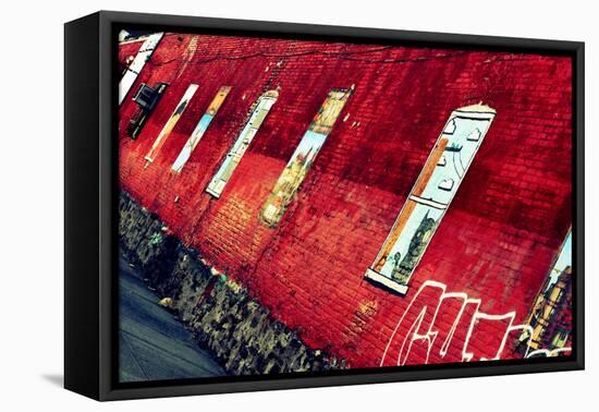 Graffiti Windows Brooklyn NY-null-Framed Stretched Canvas