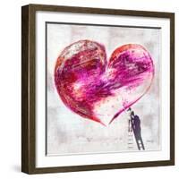 Grafitti Heart-Michael Tarin-Framed Art Print